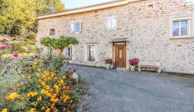 Gite du Moulin Ariège in Carla-de-Roquefort with Mountain View, Private Garden & AC