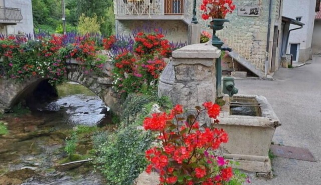 Gite du Pressoir by the stream in Cerdon