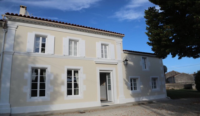 Gite near Matha & Cognac, Private Half Sunken Heated Pool, Enclosed Garden.