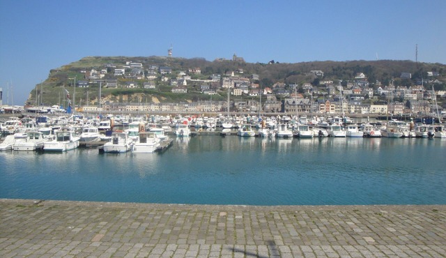 Gîte overlooking the port and cliffs, 100m from the sea