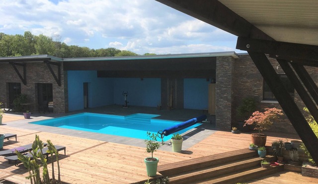 Gîte RANCH 38 m2 with terrace, heated pool, SPA and sauna