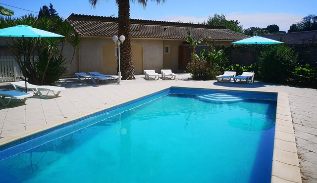 Gîte T3 Le Cycas with heated swimming pool in wooded grounds