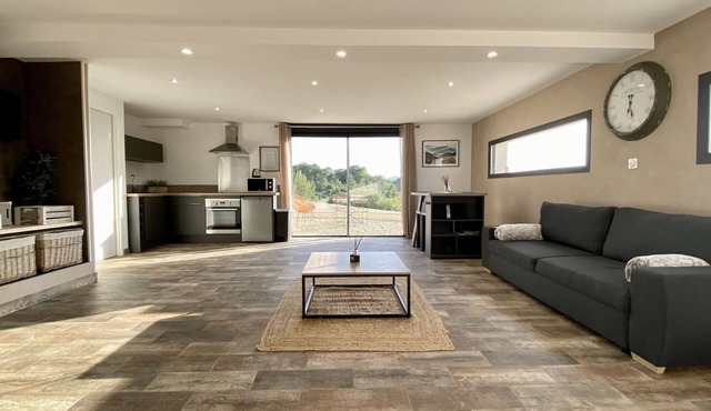 Gîte with SPA and panoramic view of the Cévennes mountains