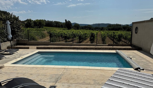 Gîte with swimming pool overlooking vineyards, 3 km from Vaison-la-Romaine