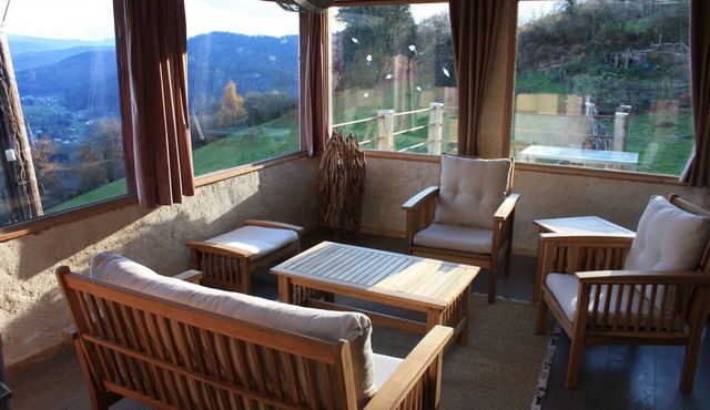 Gîte with panoramic view from the veranda