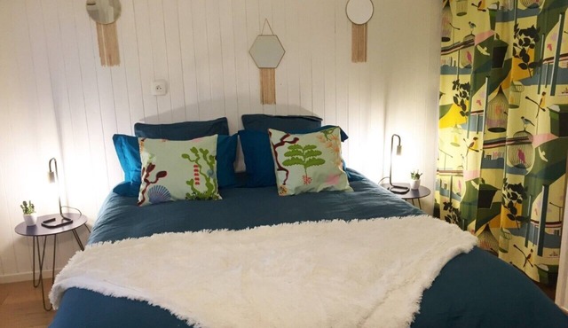 Gîte with view of Lake Curbans, swimming pool