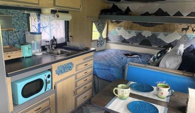 Glacier, chill out in this cool camper!