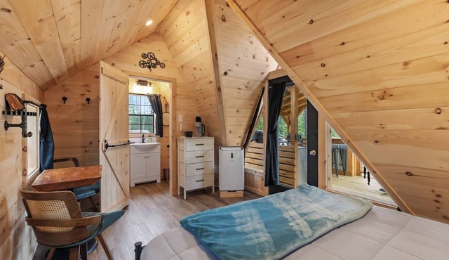 Glamping A-Frame Cabin with Cold Plunge + Hot Tub