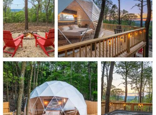 Glamping dome w hot tub & fire pit