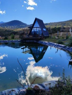 Glamping en Cabaña A-Frame en campo de Espárragos