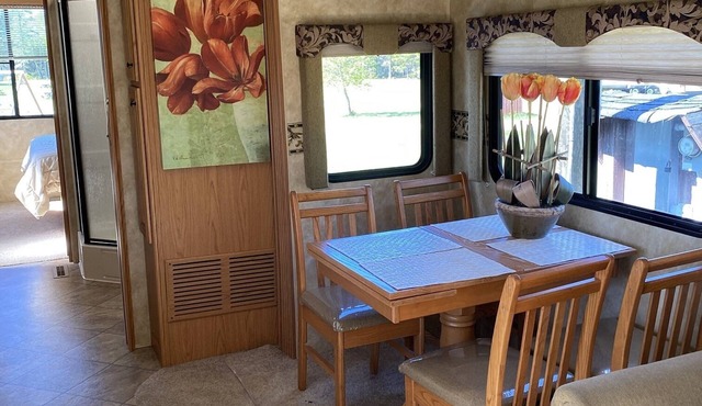 Glamping enthusiasts! Explore nature from this river view RV accommodation