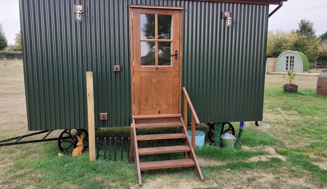 Glamping in Wiltshire in our luxury Shepherds Hut