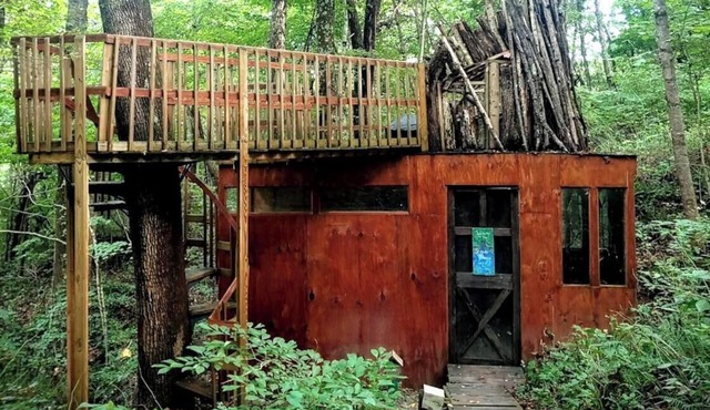 Glamping Retreats with Dinner Included at this Amazing West Baden Springs Tree House Rental