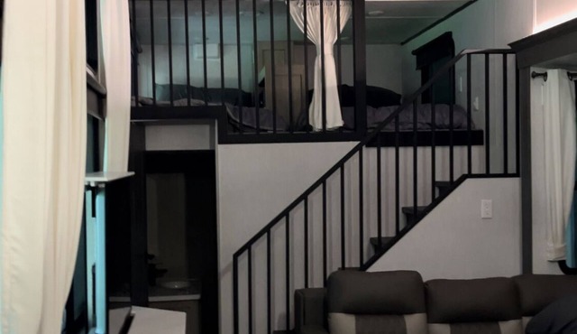 Glamping with the Hotrods in the Florida Car Show showroom and RV Retreat