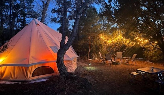 Glamping yurt/tent, Fire Pit+Grill+Hammock+more, Great Sand Dunes
