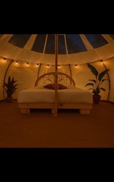 Glampingtelt telt i naturens hjerte