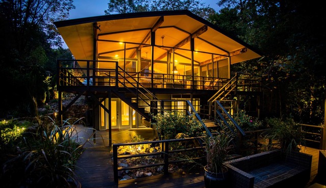 Glass House on the Lake