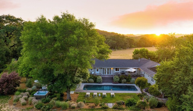 Glen Ellen Escape | 5BR Retreat w/Pool, Hot Tub, Hammocks & Vineyard Views