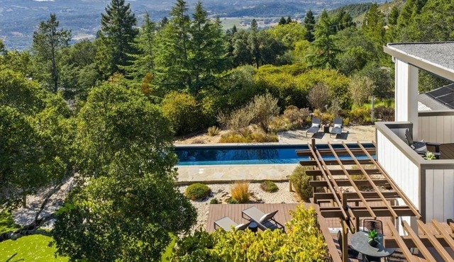 Glen Ellen Wine Country Retreat w/pool, hot tub, Bocce, tree-house & more
