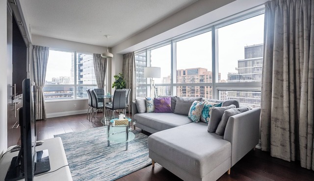 GLOBALSTAY. 2Bd 2BR Panoramic View Free parking Sheppard Metro