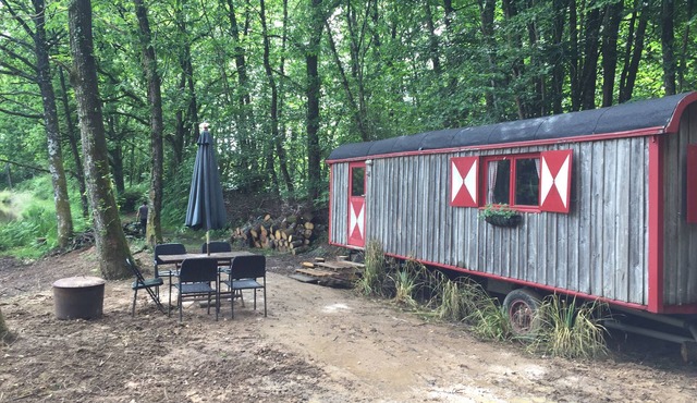 GoGreen Roulotte - a unique Shepherd Hut on private lake in Rural France