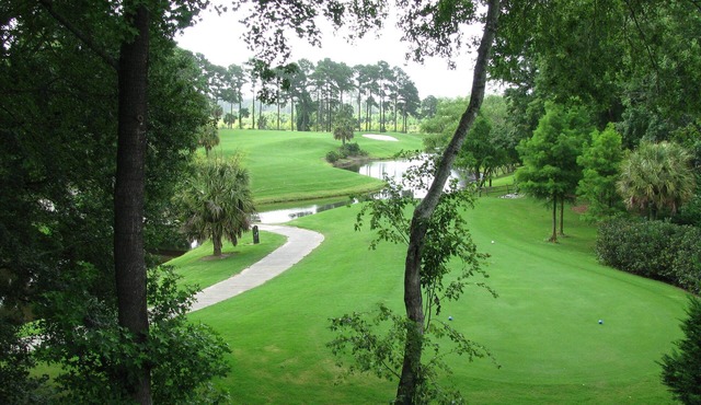 Golf course condo with splendid views close to airport, baseball, softball, CCU