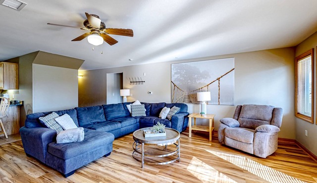 Golf course-front condo with pool, hot tub, dock, tennis, golf, & private beach