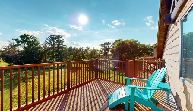 Golf course-front condo with pool, hot tub, dock, tennis, golf, & private beach