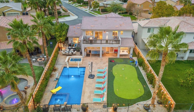 Golf, Lake & Indio Mountain Views, Pool, Spa, BBQ, Games
