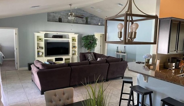 Gone Coastal! Large heated pool home 30 min from beaches