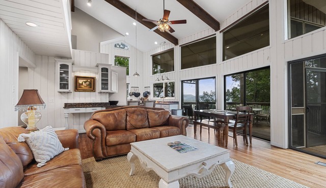 Good Vibes Only! - With firepit and view of Lake Glenville
