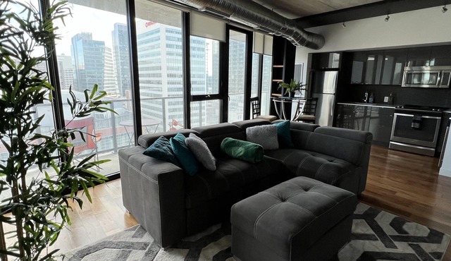 Gorgeous 2 bed sleeps 5 w/surreal view downtown laundry wifi