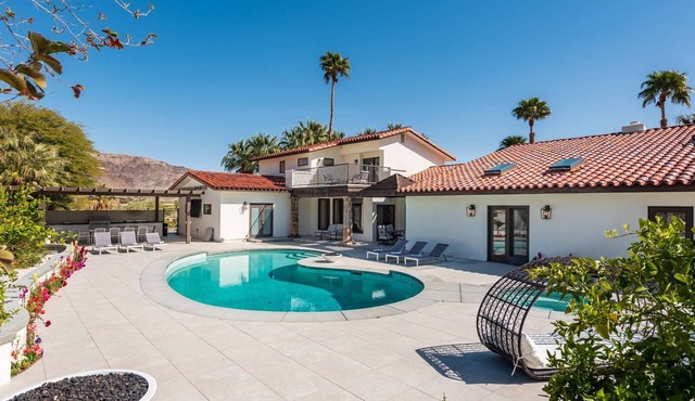 Gorgeous 6 Bed Desert Estate with Huge Pool, Game Room & Beautiful Desert Views