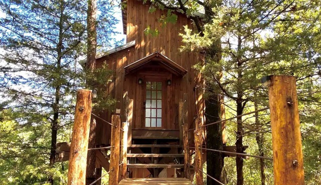 Gorgeous Chic Treehouse with Lofted Interior and Panoramic Views in Arkansas