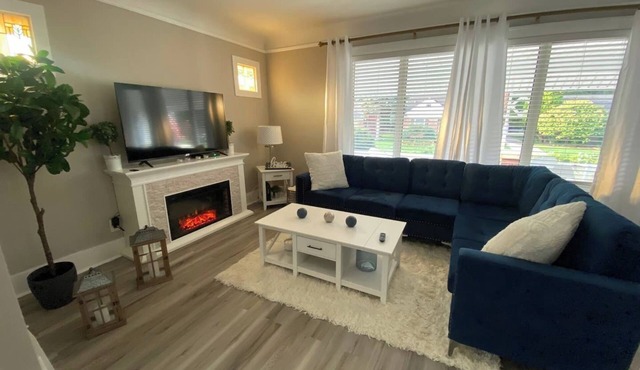 Gorgeous Colonial Home Game-room in basement.