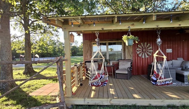 Gorgeous Container for a Romantic Getaway on a Ranch with Incredible Views in Gainesville, Missouri