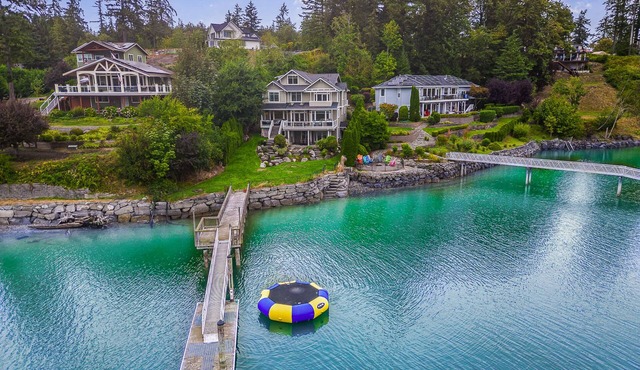 Gorgeous family-friendly waterfront island home w/private dock, panoramic views