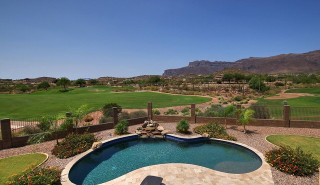 Gorgeous Golf Course Home in Gold Canyon with Private Pool and Mt Views