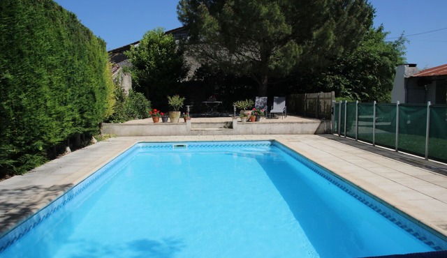 Gorgeous house with pool, beautiful grounds, in a village with bar and baker