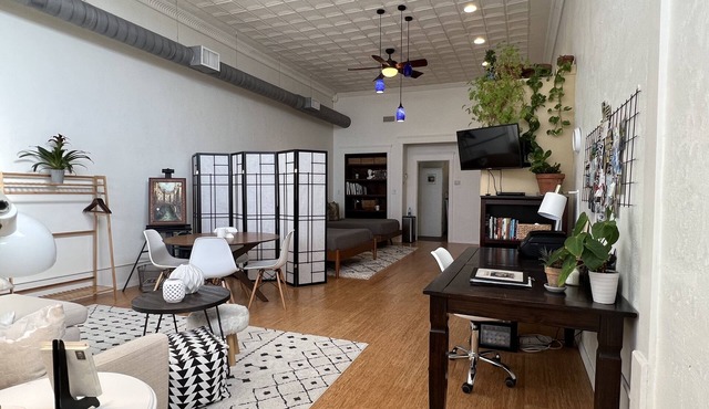 Gorgeous loft in historic building near HPU, restaurants, shops.