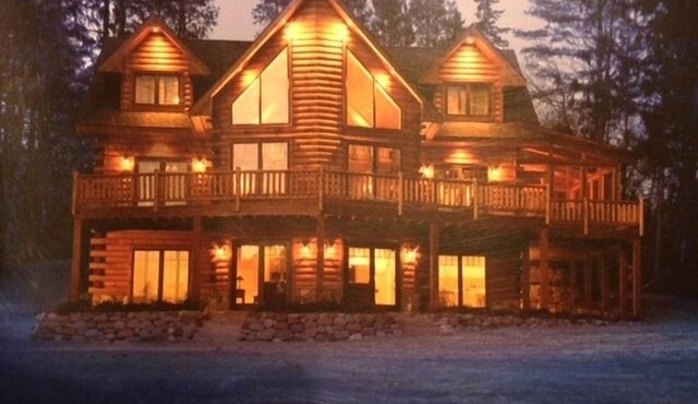 Gorgeous Log & Glass Home On Large Sunny Waterfront Lot, Waupaca Chain O' Lakes