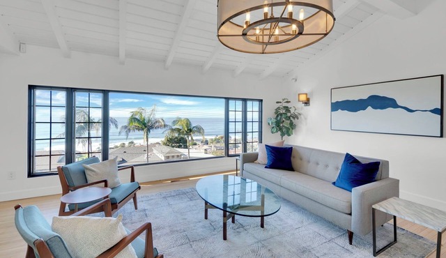 Gorgeous Mid-Century Modern Stunner with Epic Ocean Views. Perfect for groups!