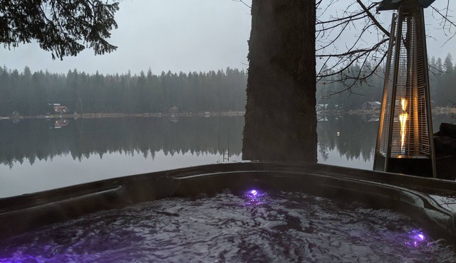 Gorgeous Sacheen Lake Villa with Panoramic views of lake from deck w/hot tub!