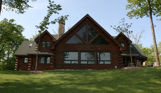 Gorgeous, Spacious Log Lake Home - Amazing View of 285 feet of Lake Shore!