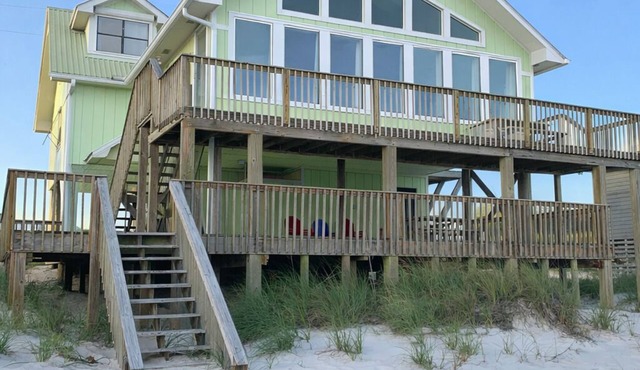 Gorgeous Views! 5BR directly on the beach!nGreat covered Deck overlooking water!