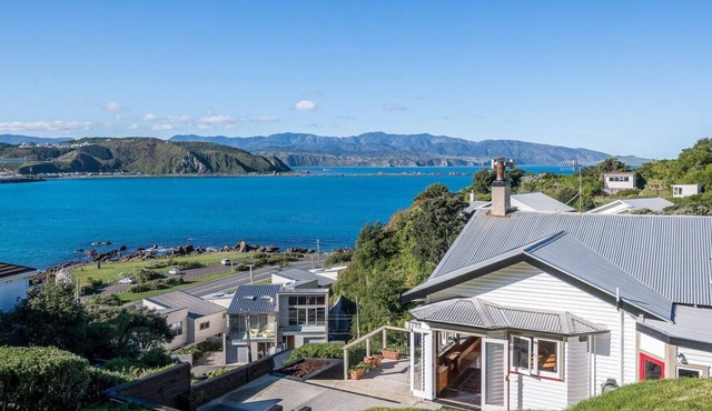Gorgeous views in Lyall Bay, funky family home
