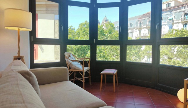 Gorgeous views over La Rambla. Very bright! R.A.