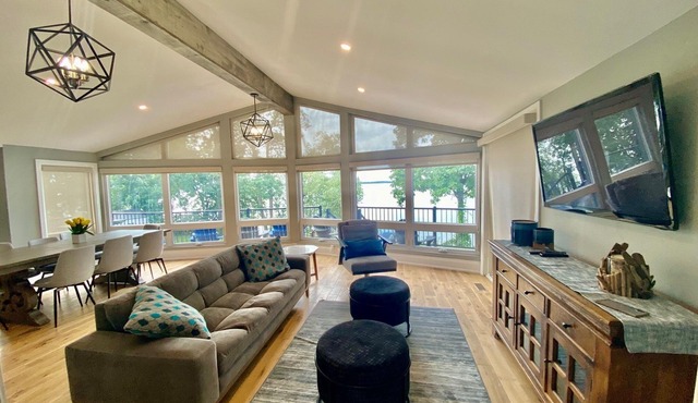 Gorgeous Waterfront home with sweeping views of a beautiful bay.
