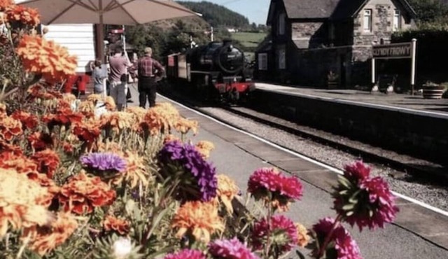 Grade II listed Station House by heritage railway
