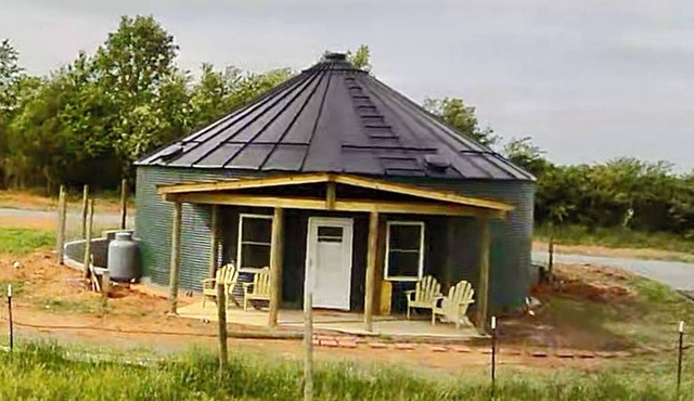 Grain Bin home minutes to liberty University and Lynchburg on a country farm